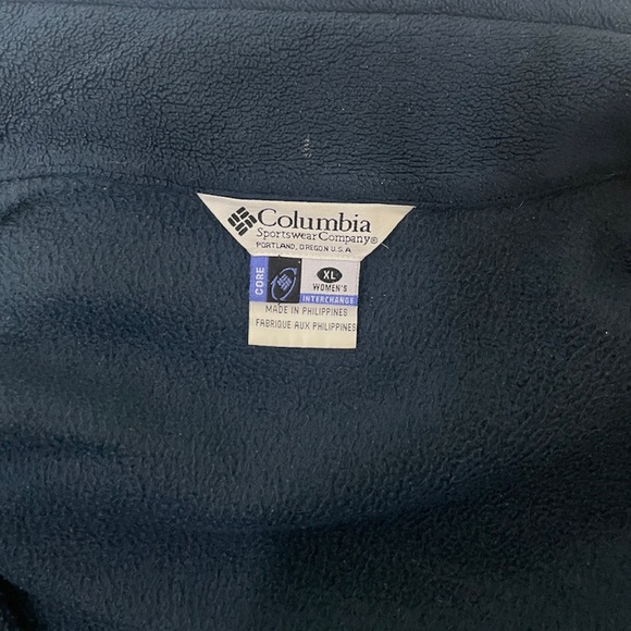 Columbia Fleece Jacket Navy Blue Comfortable Warm Soft Lightweight Zip Up Coat - Picture 9 of 11
